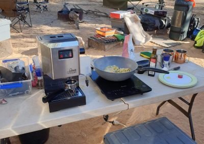 camping cooking set up