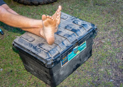Camping Storage boxes with foot on top