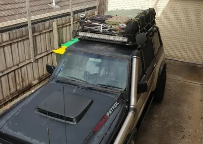 camping car with roof rack winnie