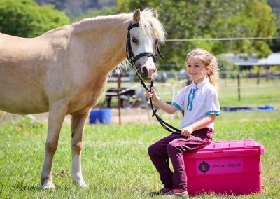 Equestrian Kid sitting on Expedition134 box