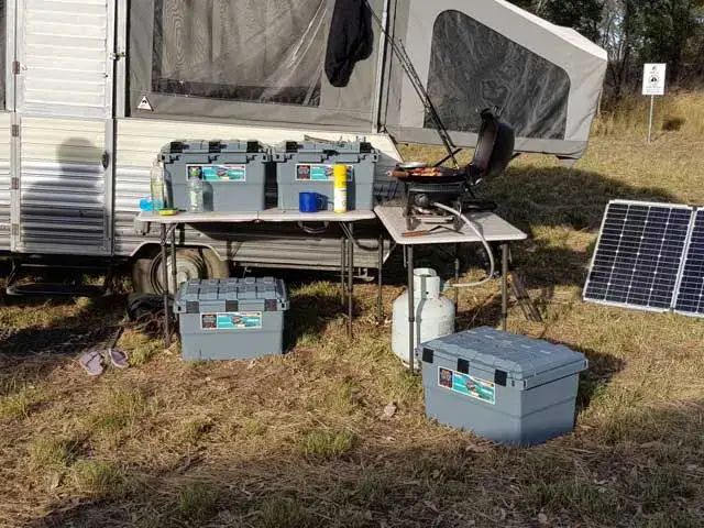 camper trailer storage boxes